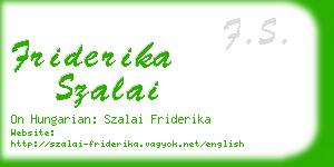 friderika szalai business card